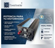 INVERSOR DE VOLTAJE 24VDC/220VAC 1500W MODIFICADA